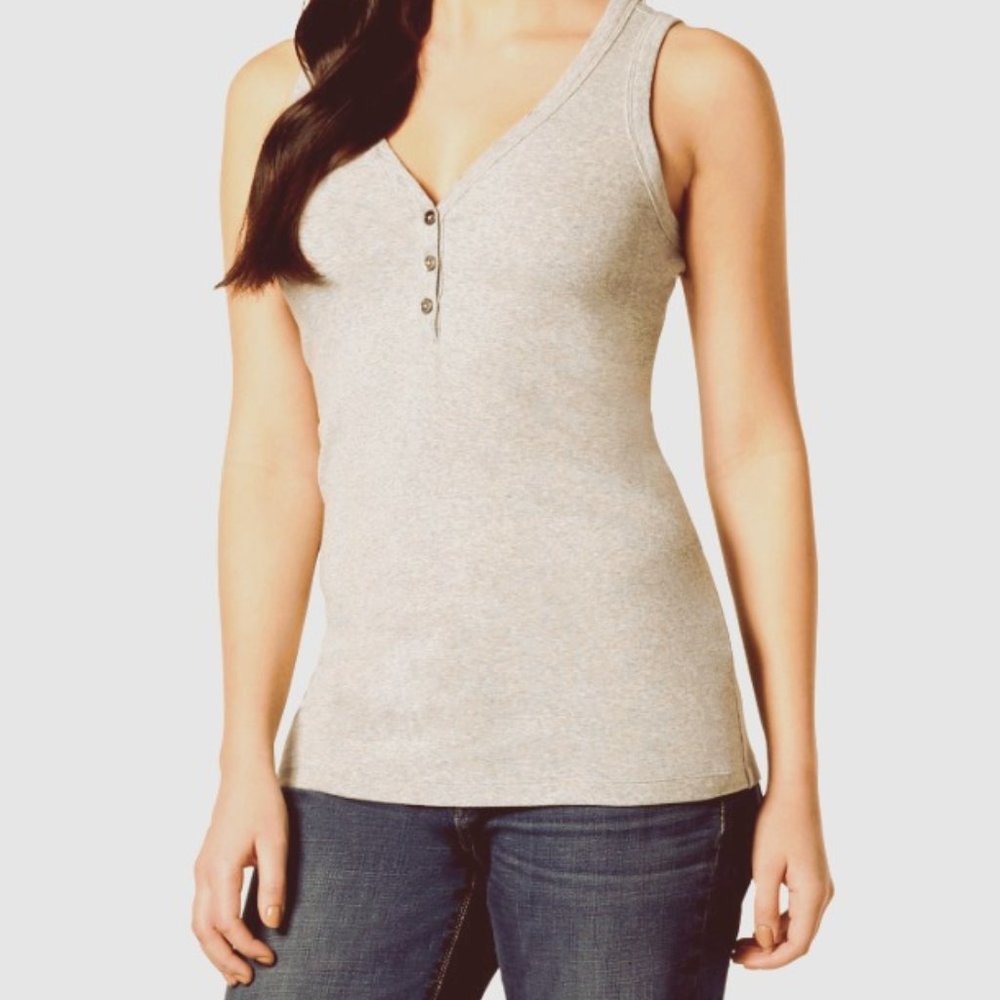 MONTREAL Vintage 100% Cotton Y2K Fine Ribbed Racerback Tank Top 100% Cotton - L
